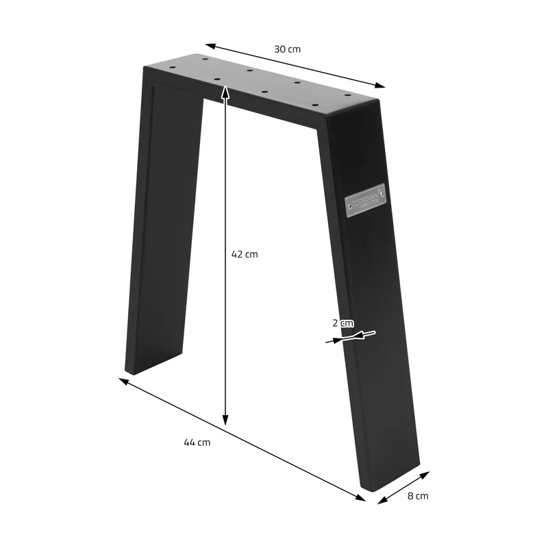 Tischbeine Tischgestell Trapez-Loft-Design aus Stahl ML-Design
