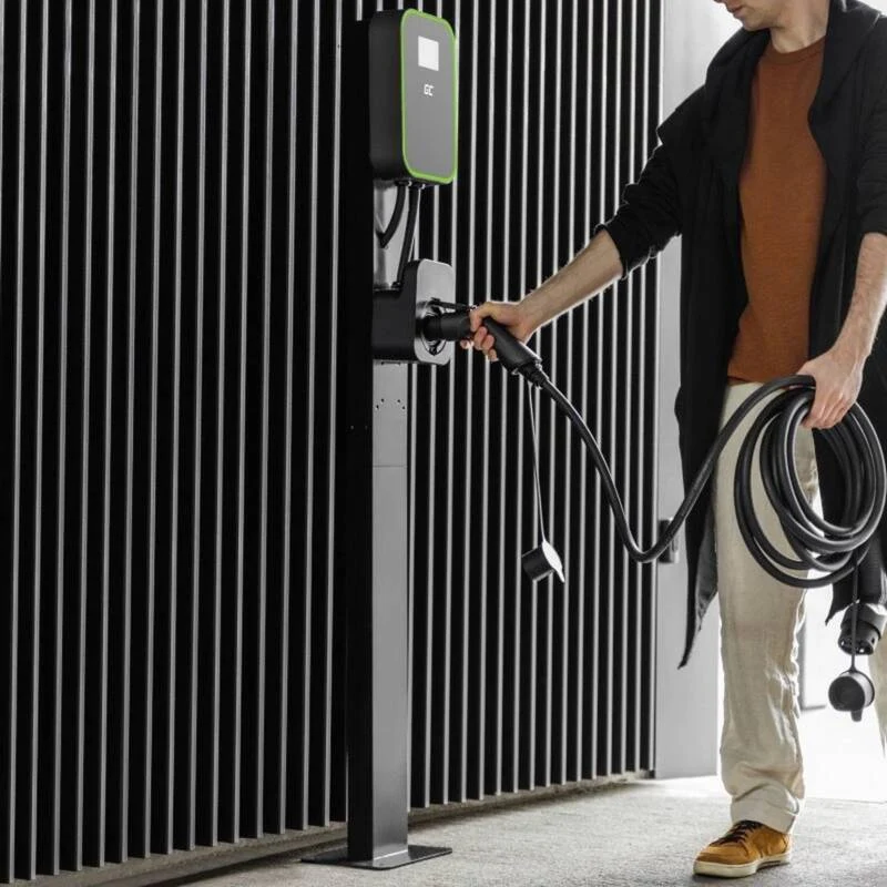 B-Ware Green Cell eMobility Standfuß Typ 2 GC EV Stand stabiler Montagepfosten 149cm