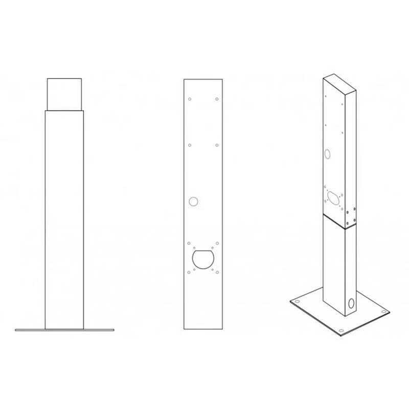 B-Ware Green Cell eMobility Standfuß Typ 2 GC EV Stand stabiler Montagepfosten 149cm