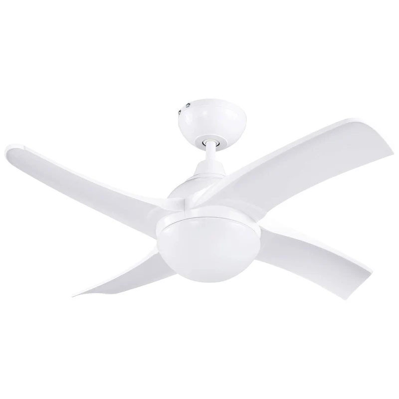 B-Ware Sygonix Deckenventilator Ventilator Timer Fernbedienung Beleuchtung Weiß Ø910mm