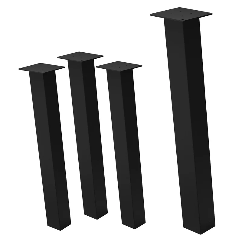 Tischbeine Tischgestell 4er Set I-Design schräg aus Stahl ML-Design