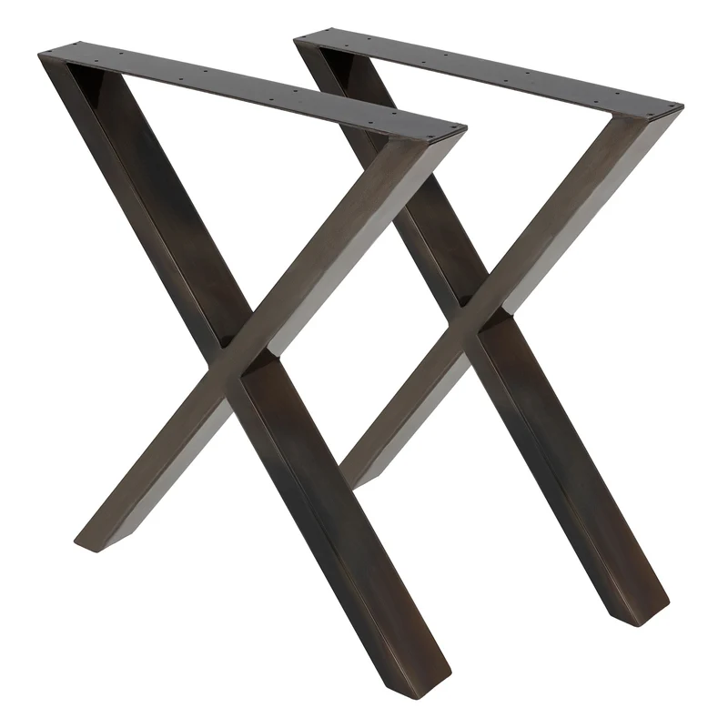 Tischbeine Tischgestell 2er Set X-Design aus Stahl ML-Design