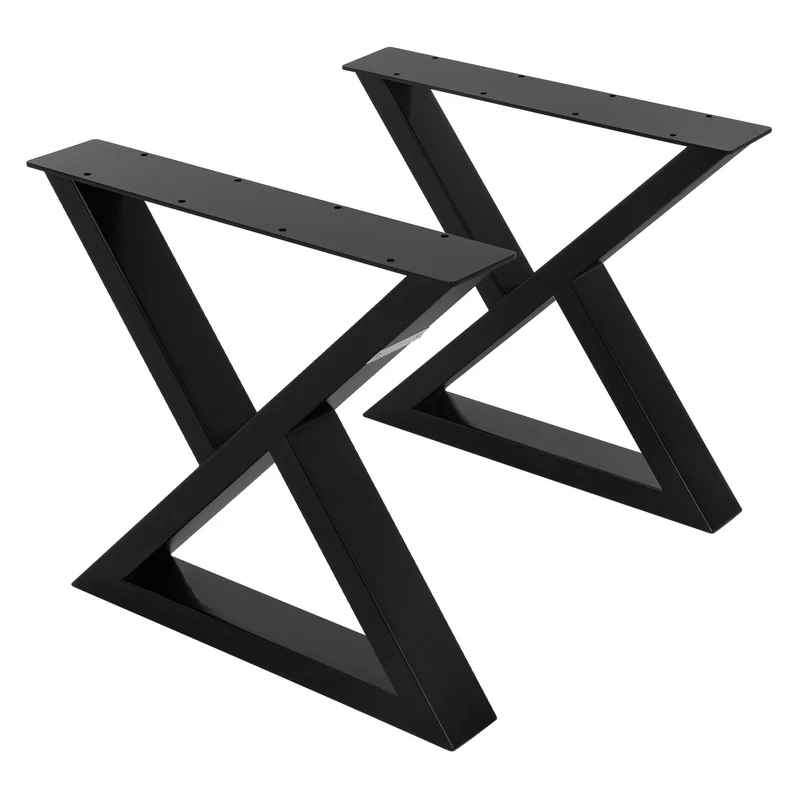 Tischbeine Tischgestell 2er Set X-Design aus Stahl ML-Design