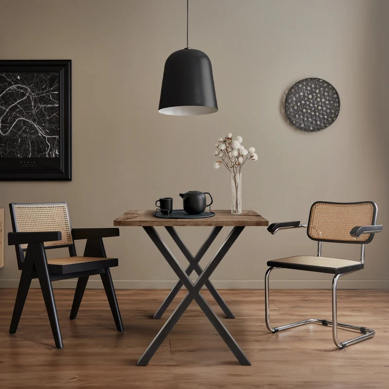 Tischbeine Tischgestell 2er Set X-Design aus Stahl ML-Design