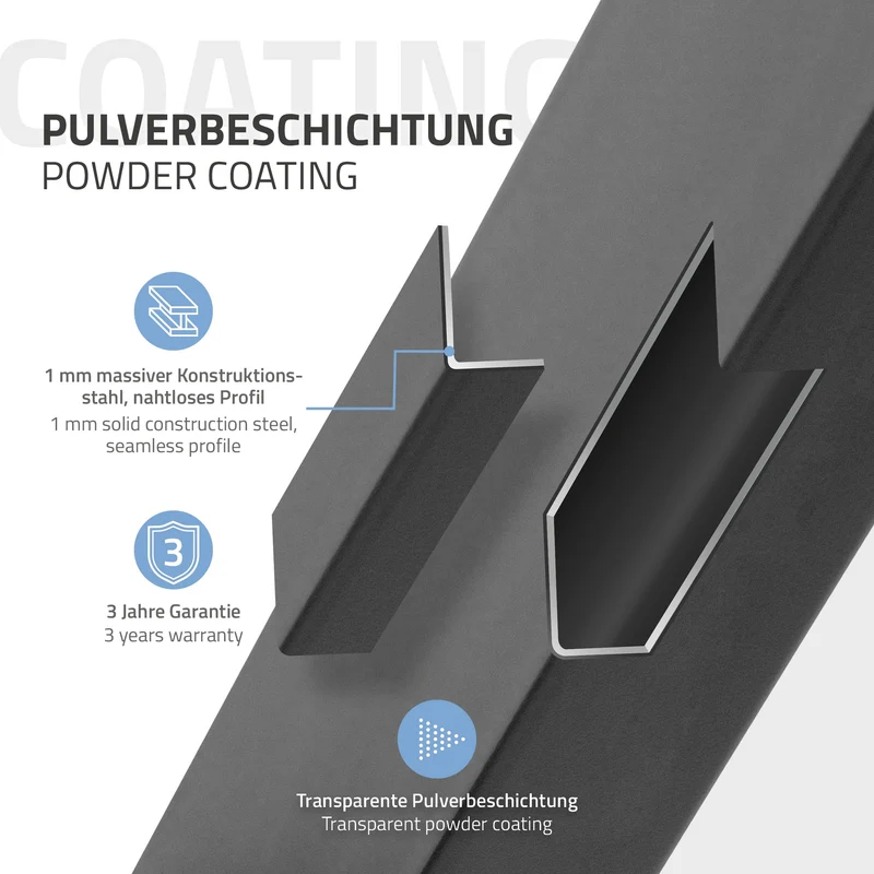 Tischbeine Tischgestell 2er Set A-Design aus Stahl ML-Design