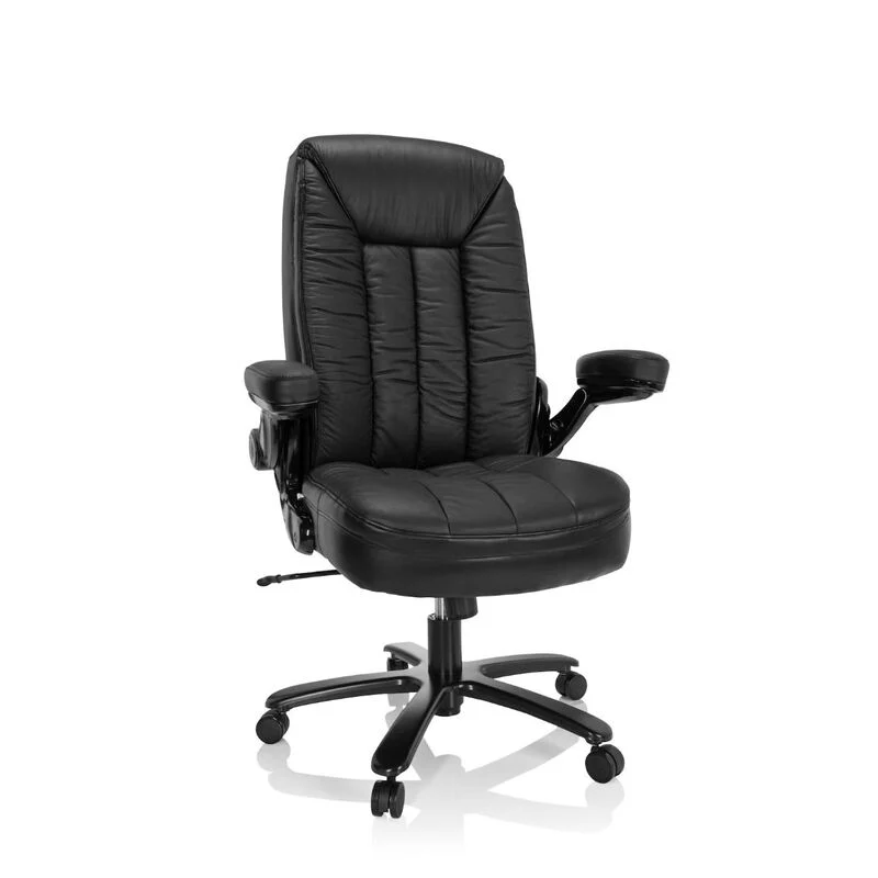 B-Ware hjh OFFICE XXL Drehstuhl INSTRUCTOR III Leder ergonomisch klappbare Armlehnen