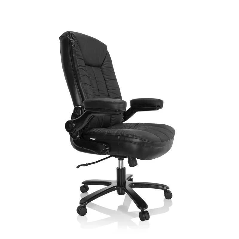 B-Ware hjh OFFICE XXL Drehstuhl INSTRUCTOR III Leder ergonomisch klappbare Armlehnen