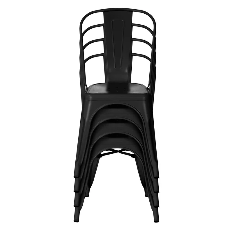 B-Ware hjh OFFICE Stuhl Sitzgelegenheit Bistrostuhl VANTAGGIO BRUSH schwarz