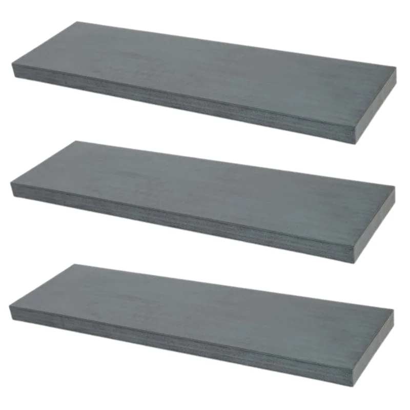 Verdecktes Bücherregal - 3er Pack- Industrie-Grau - 120cm
