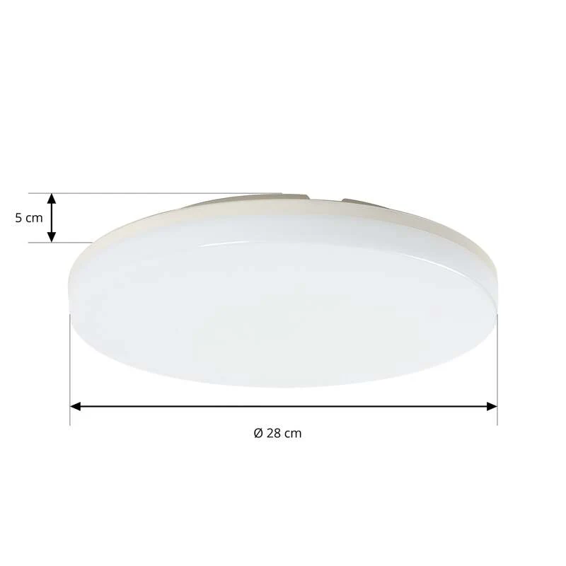 B-Ware Prios LED-Deckenlampe Artin Ø 28 cm weiß CCT IP65 2880 lm 16,2 W