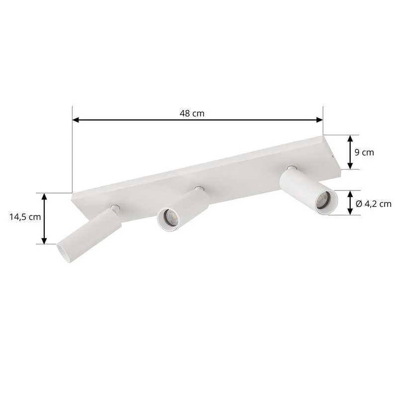 B-Ware Arcchio Deckenstrahler Brinja Slim 3-flg weiß GU10 MR11 dimmbar bewegliche Spots