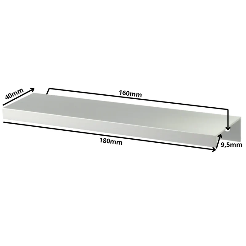 Edge Grip Rundprofil-Griff 160mm (180mm Gesamtlänge) - Elektropoler