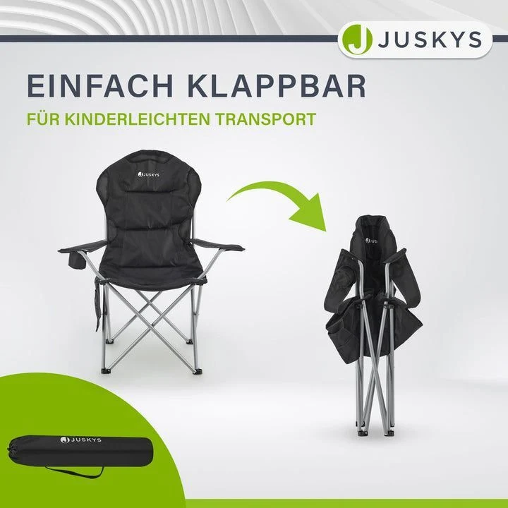 B-Ware Campingstuhl Lido Klappstuhl gepolstert mit Getränkehalter und Tasche leicht 78