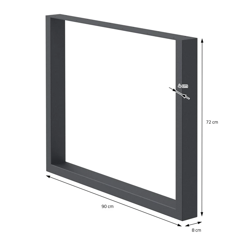 Tischbeine Tischgestell 2er Set U-Design aus Stahl ML-Design