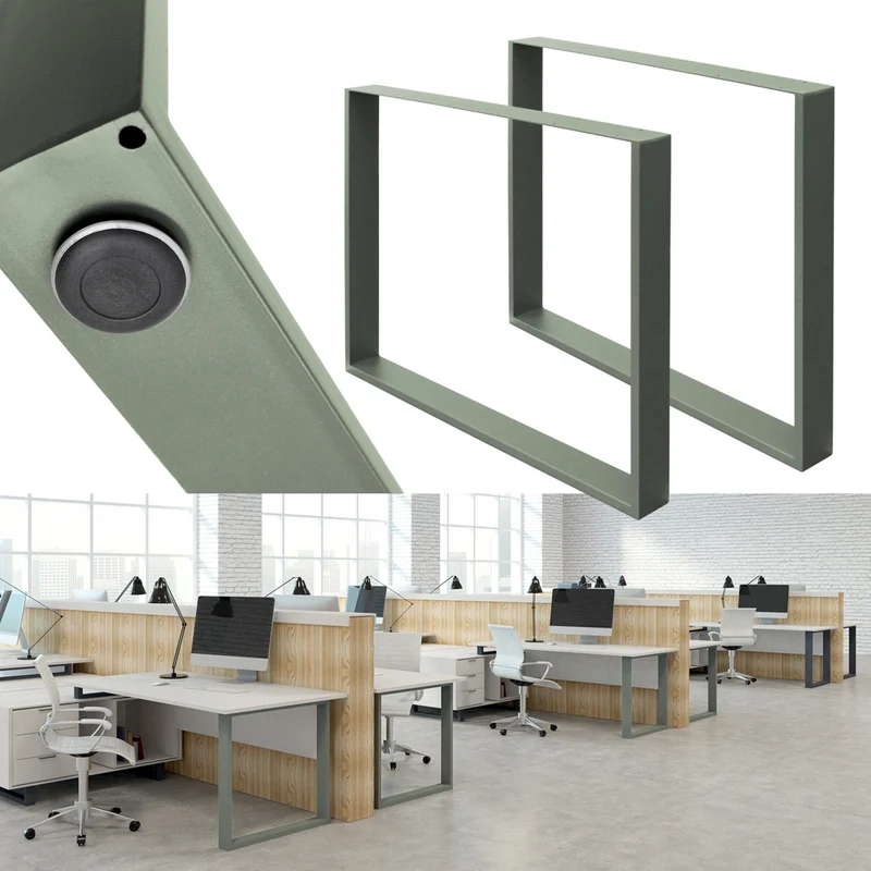 Tischbeine Tischgestell 2er Set U-Design aus Stahl ML-Design