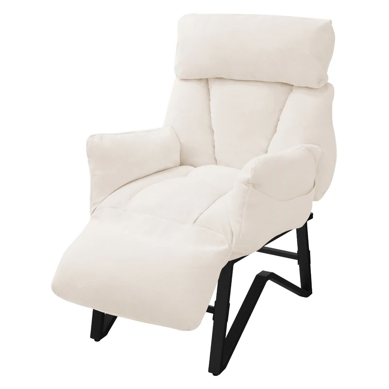 Relaxsessel in Leinen-Optik mit Armlehne & Liegefunktion ML-Design