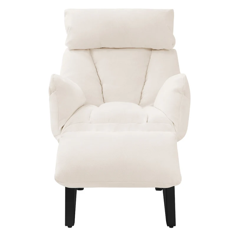 Relaxsessel in Leinen-Optik mit Armlehne & Liegefunktion ML-Design
