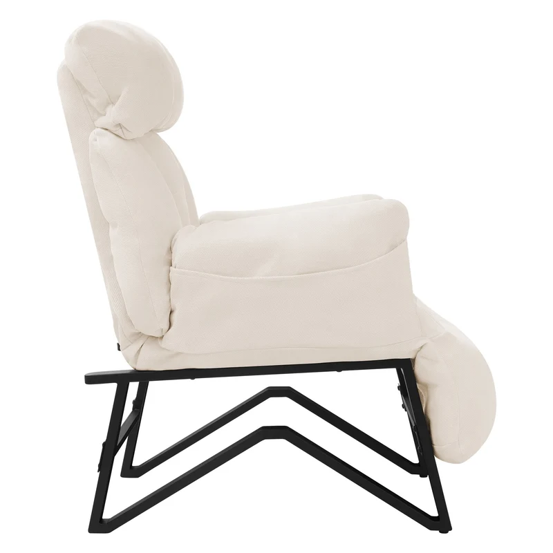 Relaxsessel in Leinen-Optik mit Armlehne & Liegefunktion ML-Design