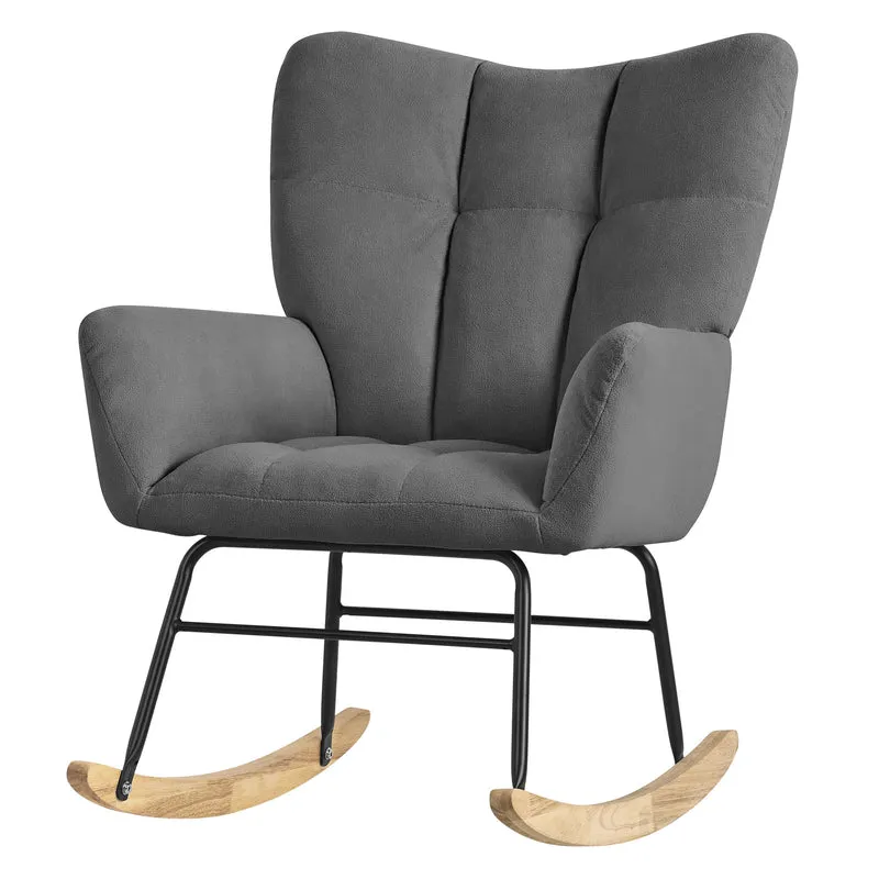 Schaukelstuhl Schaukelsessel in Frottee mit Armlehne bis 120 kg ML-Design