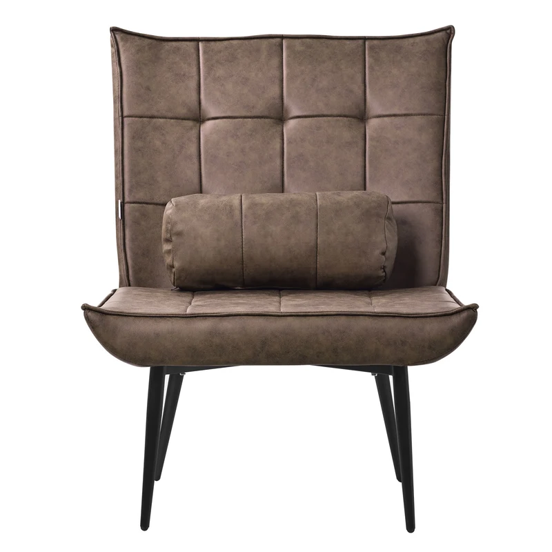 Relaxsessel Loungesessel aus PU-Leder mit Lendenkissen ML-Design