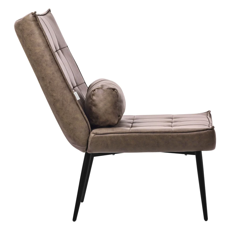 Relaxsessel Loungesessel aus PU-Leder mit Lendenkissen ML-Design
