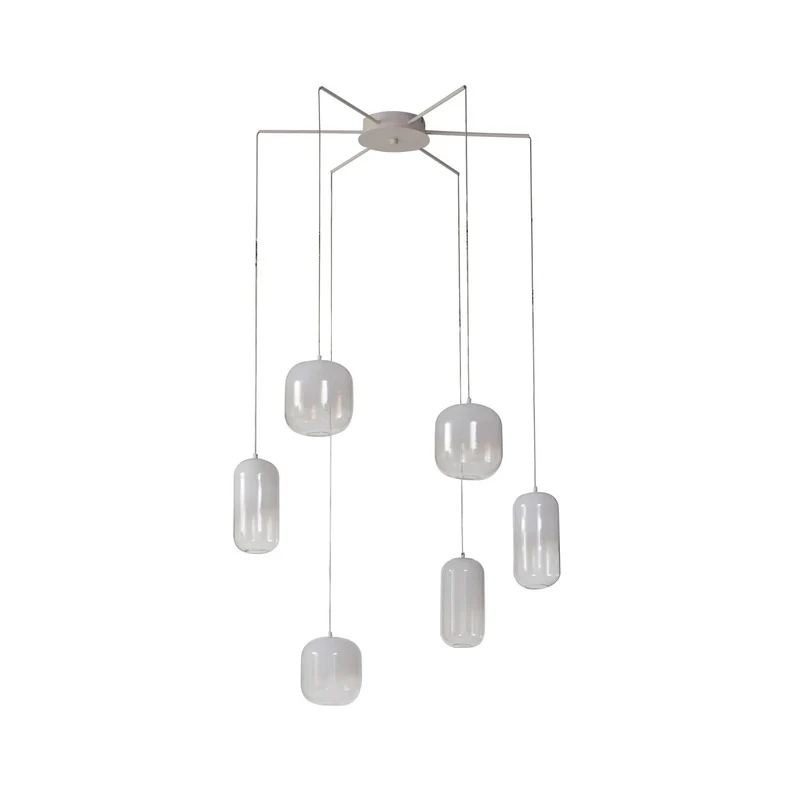B-Ware Lucande Hängeleuchte Avelina LED Pendelleuchte 6-flammig Lampe weiß 77cm