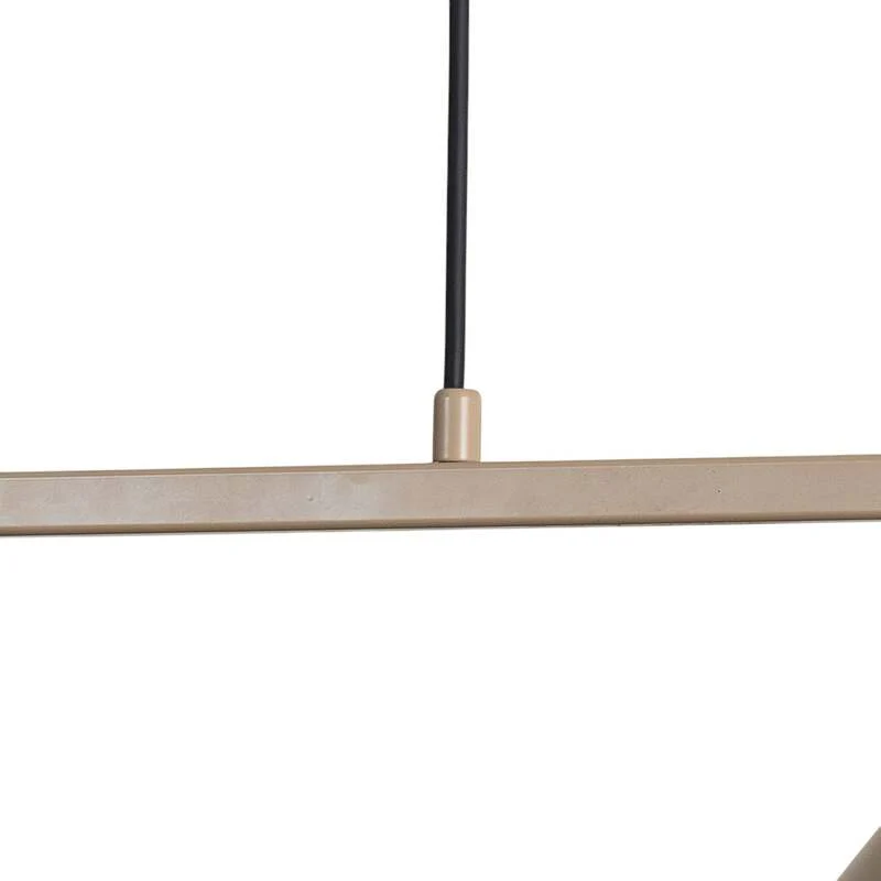 B-Ware Hängeleuchte Form 4 beige Metall 4-flammig E27 dimmbar 120 cm Aldex