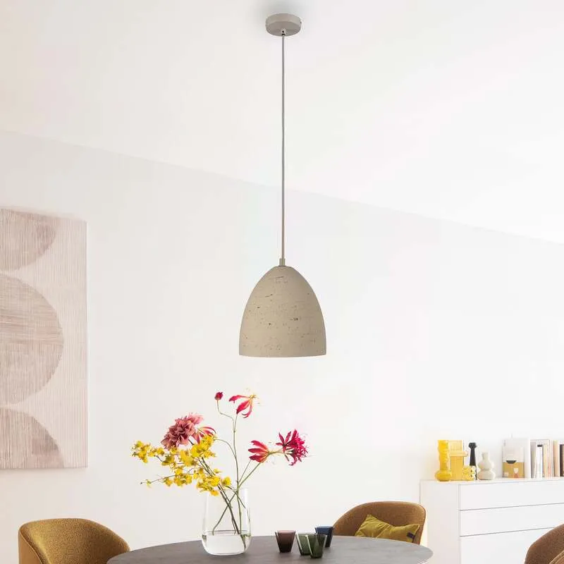 B-Ware Schöner Wohnen Hängeleuchte Pendelleuchte Traventa beige Beton E27 LED Ø 21 cm