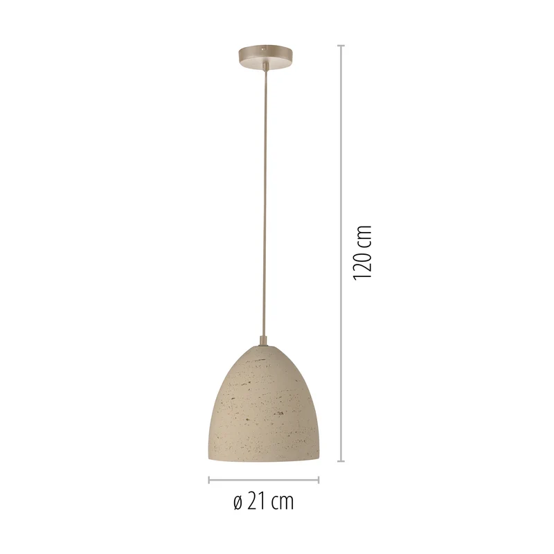B-Ware Schöner Wohnen Hängeleuchte Pendelleuchte Traventa beige Beton E27 LED Ø 21 cm