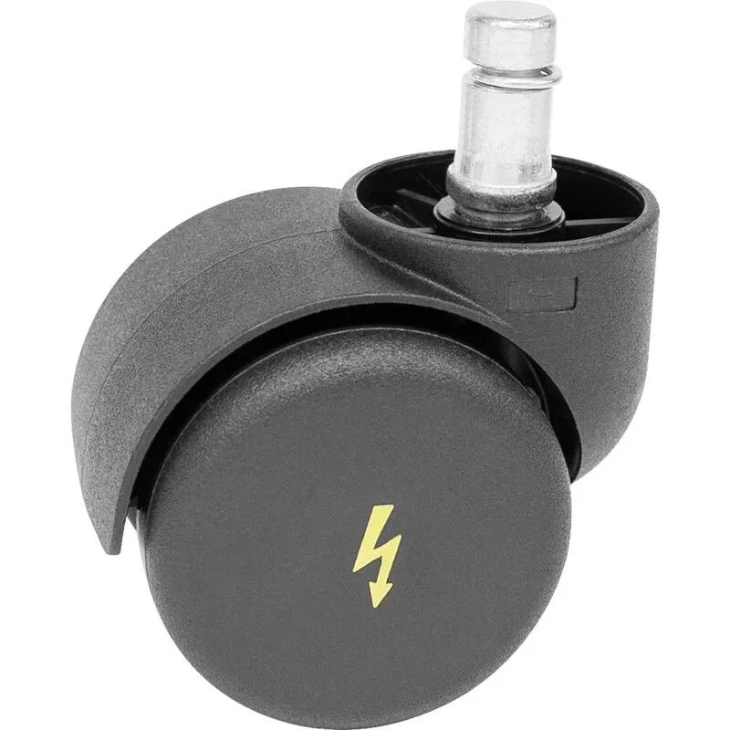 B-Ware BJZ ESD-Stuhlrollen A-60722 5 Stück schwarz lastabhängig gebremst