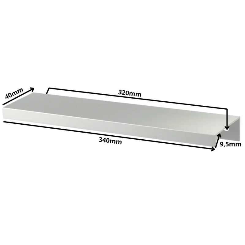 Edge Grip Rundprofil-Griff 320mm (340mm Gesamtlänge) - Elektropoler