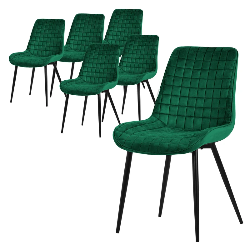 Esszimmerstuhl Set mit Rückenlehne Waffel Steppung ML-Design