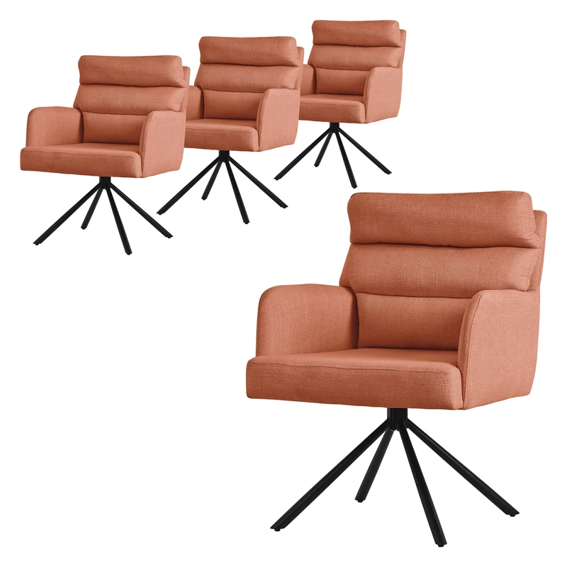 Esszimmerstuhl aus gewebtem Stoff mit abnehmbaren Kissen ML-Design