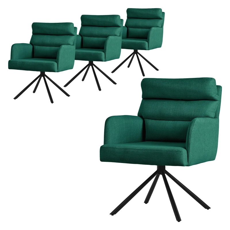 Esszimmerstuhl aus gewebtem Stoff mit abnehmbaren Kissen ML-Design