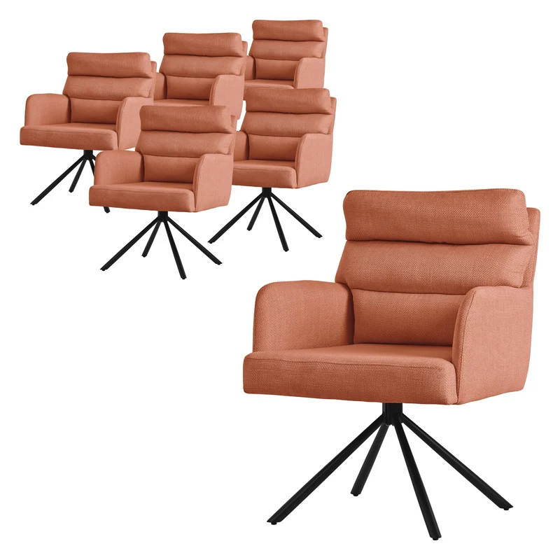 Esszimmerstuhl aus gewebtem Stoff mit abnehmbaren Kissen ML-Design