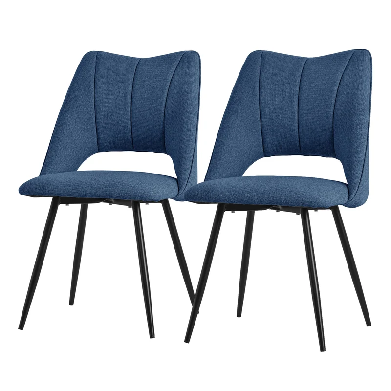 Esszimmerstuhl Küchenstuhl 2er Set gepolstert mit offenem Rücken ML-Design