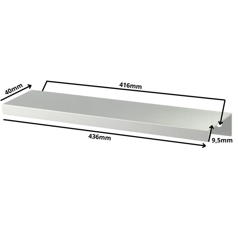Edge Grip Rundprofil-Griff 416mm (436mm Gesamtlänge) - Elektropoler