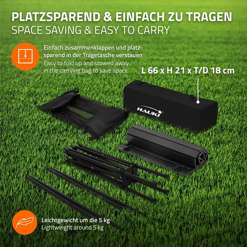 Camping Set 3-teilig mit Klapptisch Schwarz und 2 Campingstühlen Blau HAUKI