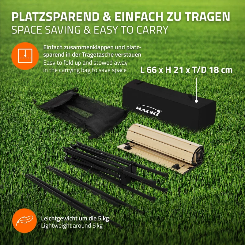 Camping Set 3-teilig mit Klapptisch Beige und 2 Campingstühlen Blau HAUKI