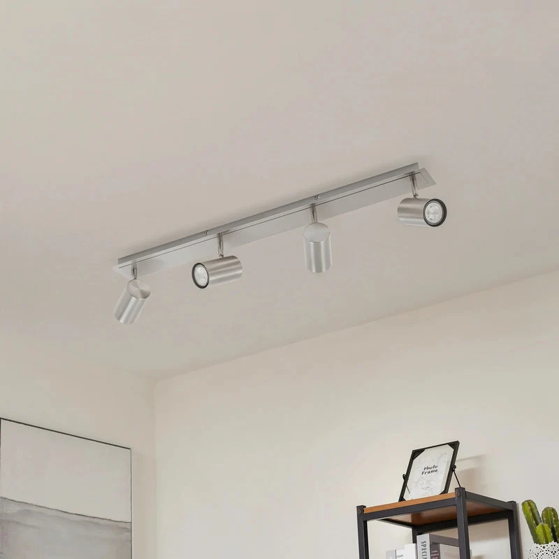 B-Ware Lindby Deckenstrahler Joffrey LED Strahler 4-flg dimmbar nickel 80cm 9cm 16,5cm