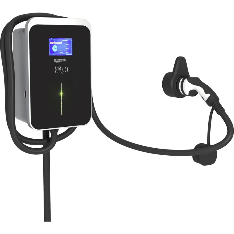 D-Ware Sygonix Wallbox Typ 2 Mode 3 32A 22kW App WiFi RFID Elektroauto Ladegerät