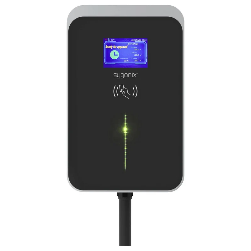 D-Ware Sygonix Wallbox Typ 2 Mode 3 32A 22kW App WiFi RFID Elektroauto Ladegerät