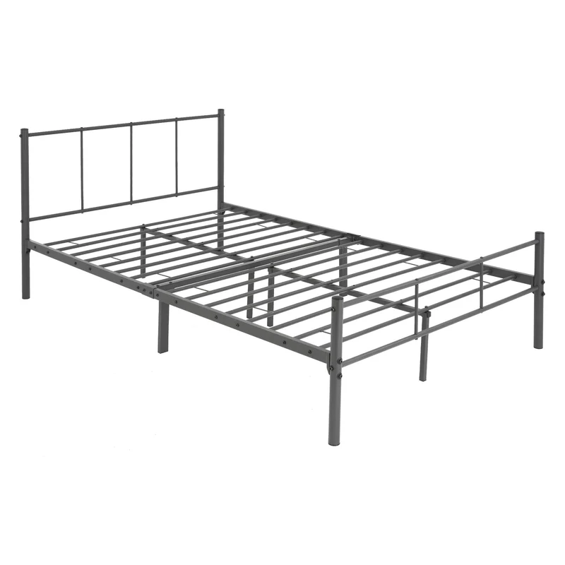 Bettgestell Einzelbett Metallbett mit Lattenrost & Kopfteil ML-Design