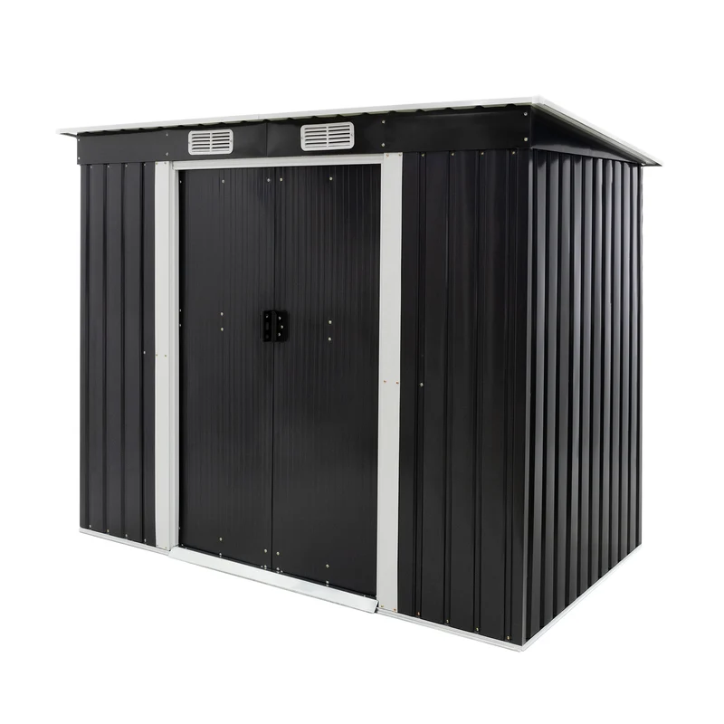 Gerätehaus mit Pultdach aus Stahlblech ML-Design