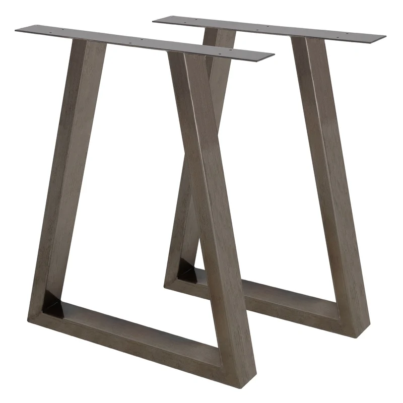 Tischbeine Tischgestell 2er Set Trapez-Design aus Stahl ML-Design