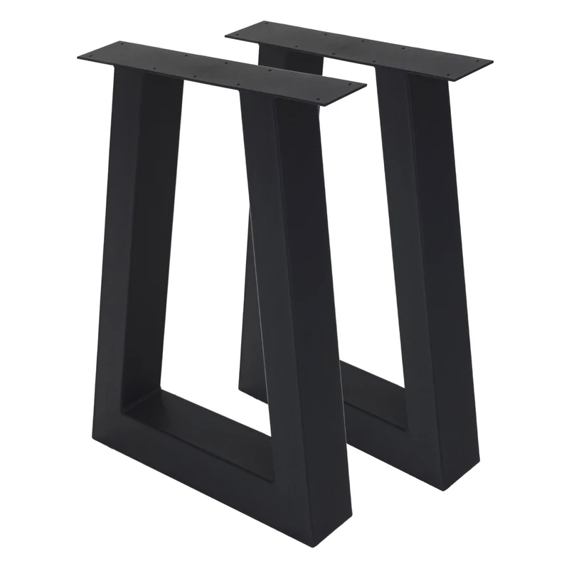 Tischbeine Tischgestell 2er Set Trapez-Design aus Stahl ML-Design