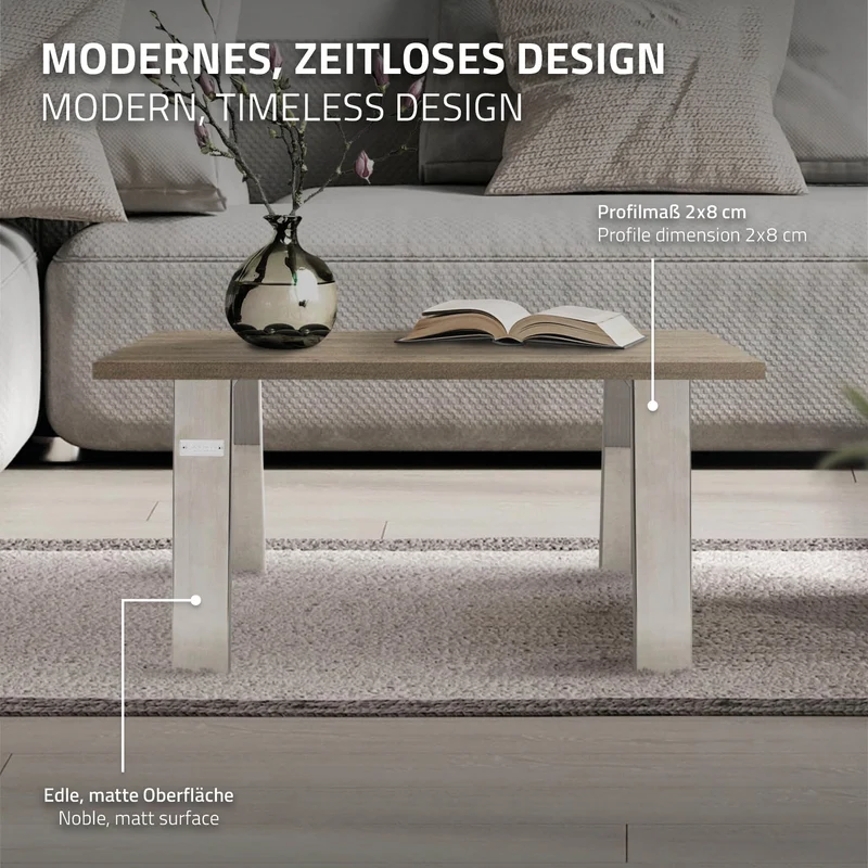 Tischbeine Tischgestell 2er Set Trapez-Design aus Stahl ML-Design
