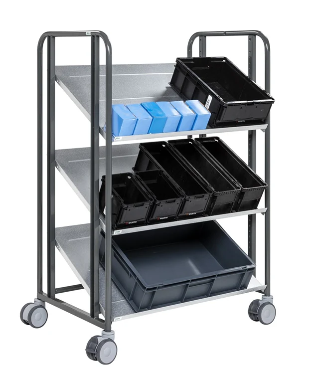 Magazinwagen / Kommissionierwagen von Kongamek KM 168-3LM-ERGO Traglast 250 kg