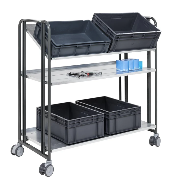 Magazinwagen / Kommissionierwagen von Kongamek KM 168-3LL-ERGO Traglast 250 kg