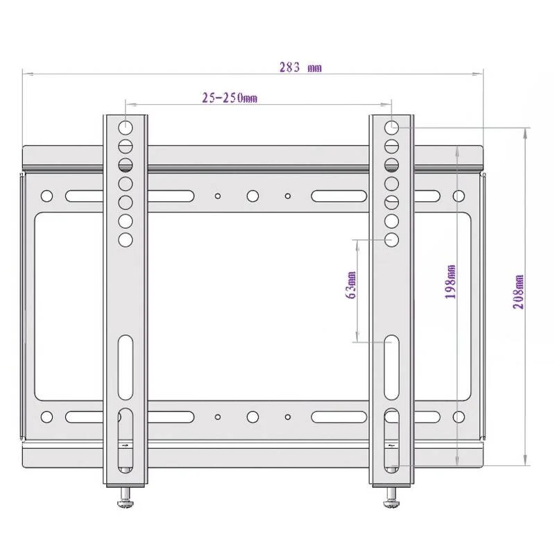 B-Ware SPEAKA TV-WH SLIM FIX 14Z-42Z Wandhalterung 25kg schwarz VESA 75-200mm